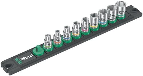 WERA Steckschlüsseleinsatzset 4 Zyklop 9-tlg.Antr.6,3mm (1/4) Zoll WERA