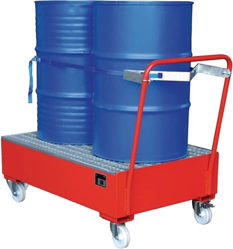BAUER Haltegurt f.2 x 200-l-Fass f.Auffangwanne fahrbar