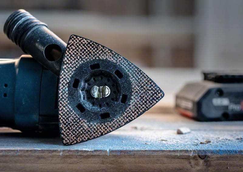 BOSCH EXPERT Sanding Plate AVZ 90 RT4 Blatt für Multifunktionswerkzeuge, 90 mm. Für oszillierende Multifunktionswerkzeuge