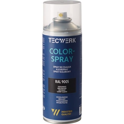 TECWERK Colorspray tiefschwarz hochglänzend RAL 9005 400ml Spraydose TECWERK