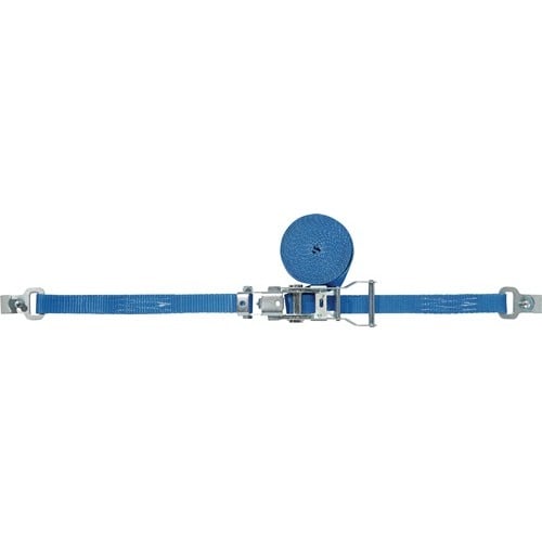 TECWERK Zurrgurt DIN12195-2 L.4m B.25mm m.Ratsche+Flachhaken m.Sicherung LC U 1500daN TW