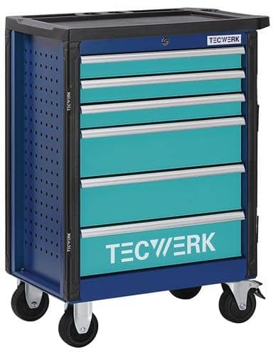 TECWERK Werkzeugwagen PLUS 2.0 B760xT465xH1030mm 500kg 6Schubl.unbest.Stahlbl.TECWERK