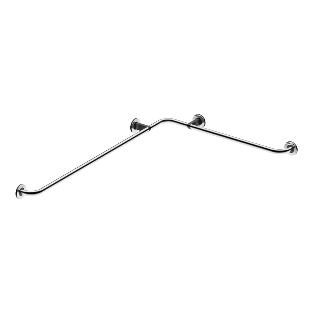 KWS Handlauf-Kombination, 90° 975-750 mm links Edelstahl poliert