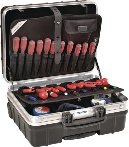 TECWERK Schalenkoffer Innen-B465xT255xH352mm PP 42l TECWERK