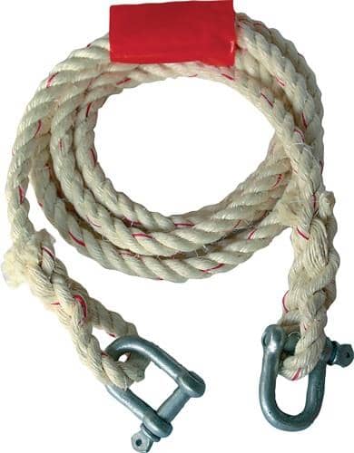 HP AUTOZUBEHÖR Auto-Abschleppseil 2500kg Sisal Schäkel/Schäkel L.400cm D.16mm HP AUTOZUBEHÖR