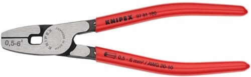 KNIPEX Aderendhülsenzange L.180mm 0,5-6,0 (AWG 20-10) mm² pol.Ku.-Überzug KNIPEX