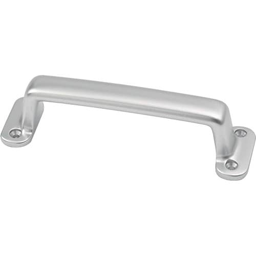 HERMETA Handgriff A.30mm L.160mm B.42mm Alu-Guss silberf.elox.Löcher 4,D.3,7mm HERMETA