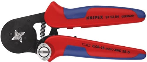 KNIPEX Aderendhülsenzange L.180mm 0,08-10,0+16,0 (AWG 28-5) mm² brün.Mehrkomp.-Hüllen