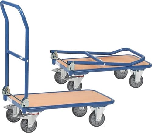 FETRA Plattformwagen Ladeflächen L900xB600mm STA brillantblau Trgf.250kg