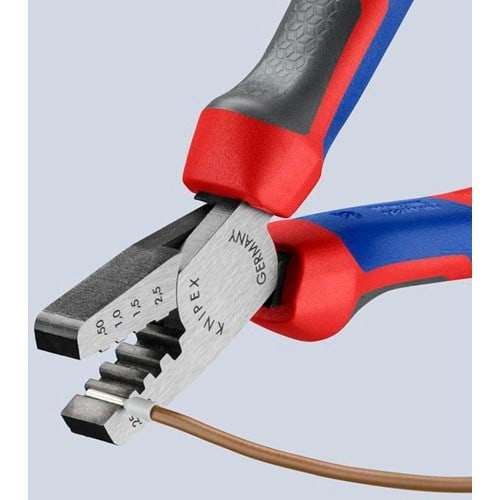 KNIPEX Aderendhülsenzange Gesamt-L.145mm 0,25-2,5 (AWG 23-13)mm² pol.