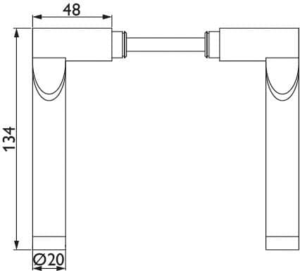 HERMAT Türdrückerpaar VISION II 1126, Materialkombination