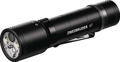 ZWEIBRÜDER LED-Taschenlampe ZB6T 30-3000 lm Akku Li-Ion 10-300m schwarz ZWEIBRÜDER