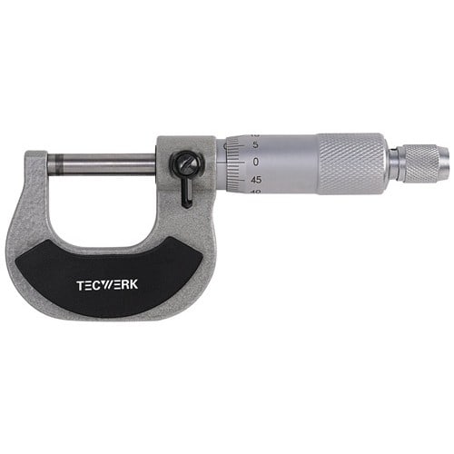 TECWERK Bügelmessschraube DIN 863/1 0-25mm Spindel-D.6,5mm TECWERK