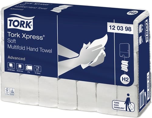 TORK Handtuch TORK Xpress® 120398 2-lagig,weiß L.ca.256 mmxB.ca.212mm 3780 Tücher/VE