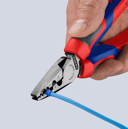 KNIPEX Aderendhülsenzange Gesamt-L.180mm 0,25-16,0 (AWG 23-5) mm² pol.Mehrkomp.-Hüllen
