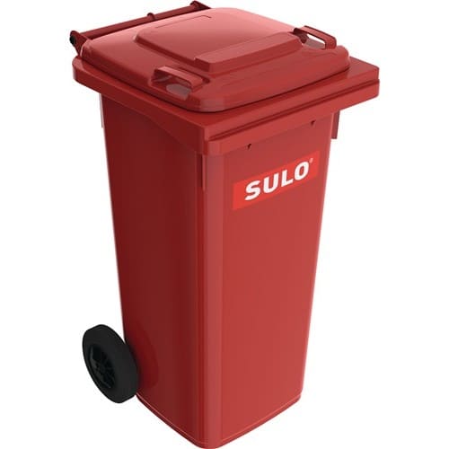 SULO Müllgroßbehälter 120l HDPE rot fahrbar,n.EN 840 SULO