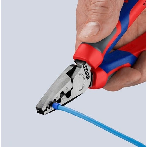 KNIPEX Aderendhülsenzange Gesamt-L.180mm 0,25-16,0 (AWG 23-5) mm² pol.Mehrkomp.-Hüllen