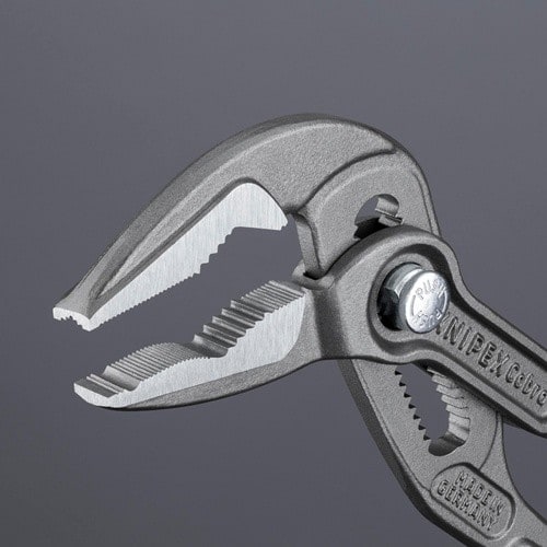 KNIPEX Wasserpumpenzange Cobra® ES L.180mm Spann-W.32mm grau atram.pol.