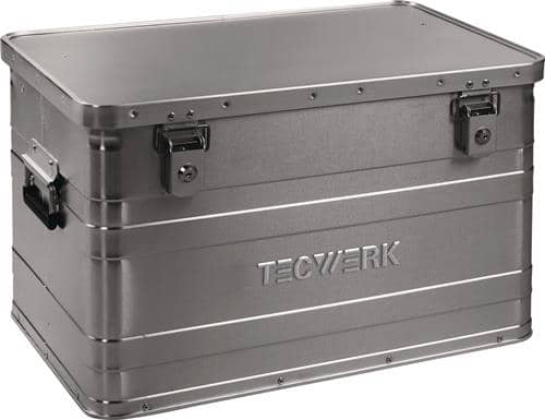 Aluminiumbox mit Klappverschluss und Zylinderschloss TECWERK