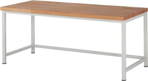 RAU Werkbank Classic B2000xT900xH840mm Buche massiv lichtgrau