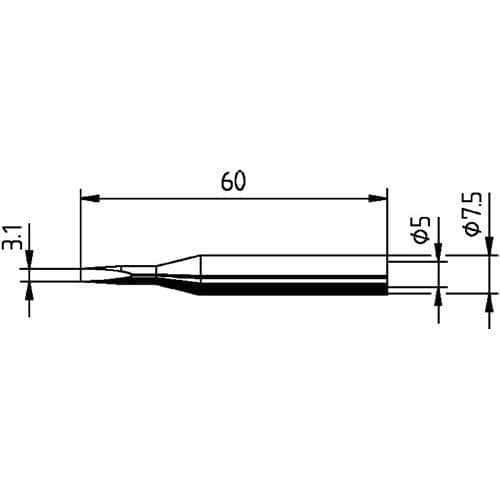 ERSA Lötspitze Serie 172 meißelförmig B.3,1mm 0172 KD/SB ERSA