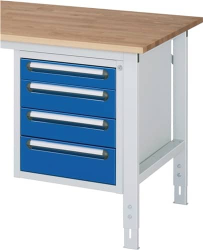 RAU Unterbauschrank H545xB490xT600mm 1 x 90,2 x 120,1 x 150mm lichtgrau /enzianblau