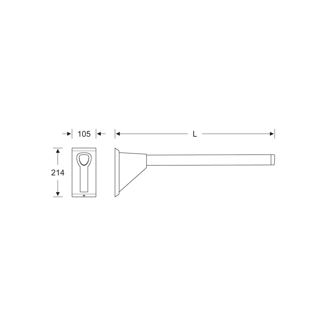 KWS Stützgriff, feststehend Ergo A100 700mm Anthrazitgrau