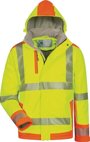 ELYSEE Warnschutzsoftshelljacke Rickmer Gr.L gelb/orange ELYSEE