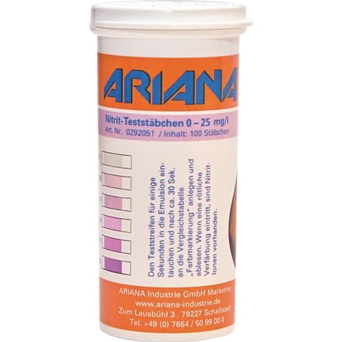 ARIANA Messstäbchen TRGS 611 Nitrit-Gehalt 0-25 mg/l 100 St.Dose ARIANA