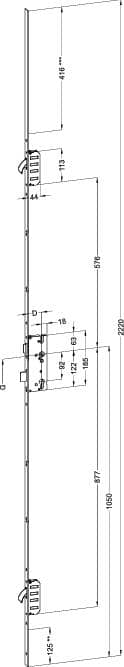 WINKHAUS Mehrfachverriegelung T-FG25360-1 L01/50 92/8 M2 RS PAL MC,