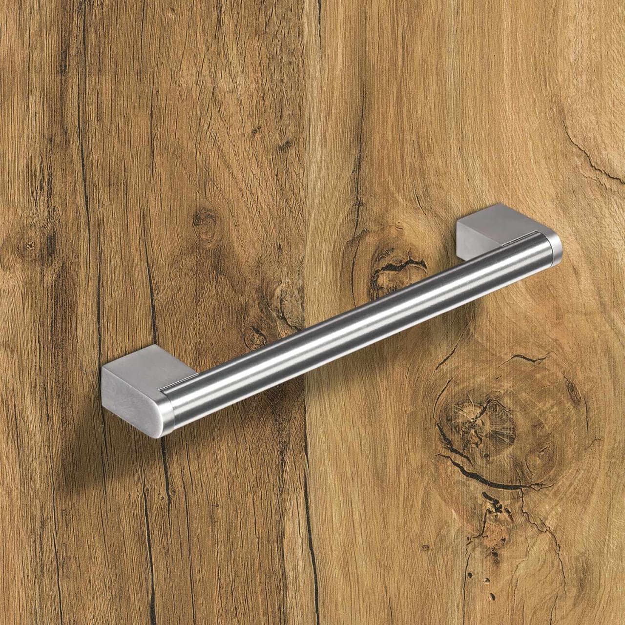 HETTICH Griff Brema, •–• 128, L 170 mm, B 14 mm, H 35 mm, Edelstahl Optik gebürstet, 9069890