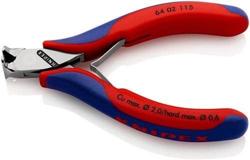 KNIPEX Elektronikvornschn.L.115mm Form 0 Facette ja spiegelpol.Mehrkomp.-Hüllen KNIPEX