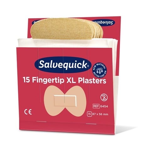 SALVEQUICK Pflasterstrips Salvequick elastisch 6 Nachfüllpack.je 15 St.SALVEQUICK