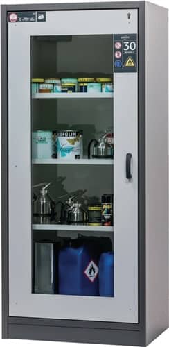 ASECOS Sicherh.-Schrank Typ 30 H1947xB864xT620mm anthrazitgrau/lichtgrau Sichtfenstert.