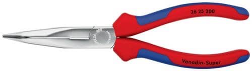 KNIPEX Flachrundzange L.200mm verchr.40Grad gew.Comfort-Griff KNIPEX