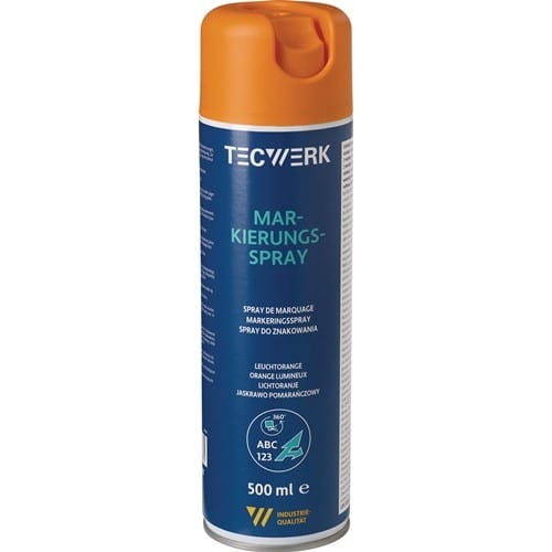 TECWERK Markierungsspray leuchtorange 500ml Spraydose TECWERK
