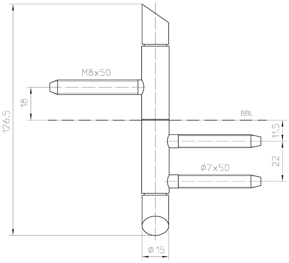 SIMONSWERK Einbohrband VARIANT® V 3420 WF CROSS,