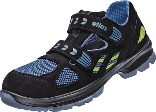 ATLAS Sicherheitssandale FLASH 4605 XP Gr.49 W.13 black/royal blue/neon-yellow