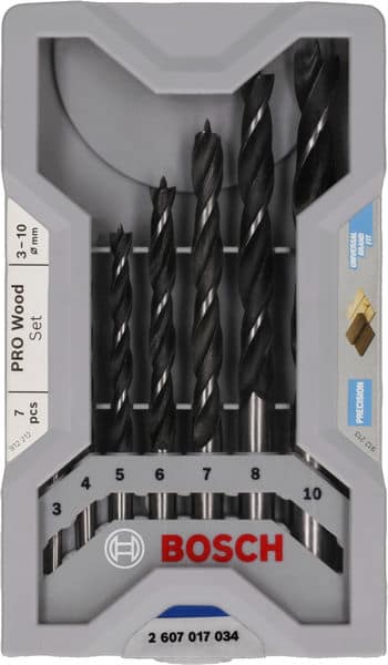 BOSCH Holzbohrer-Set, 7-teilig, 3 - 10 mm