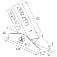 FISCHER Variabler Schienenfuß PVB A4