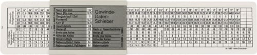 TECWERK DIN-Gewindeschieber z.M/MF/BSW/G Ku.TECWERK