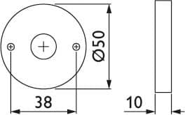 HERMAT Drückerrosette 2231.K.RHF, Messing