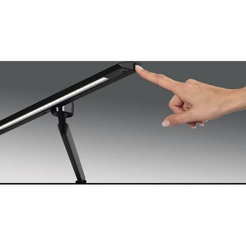 HANSA Schreibtischleuchte LED Zirkon Aluminium,ABS,Eisen,PC schwarz H.820mm m.Klemme
