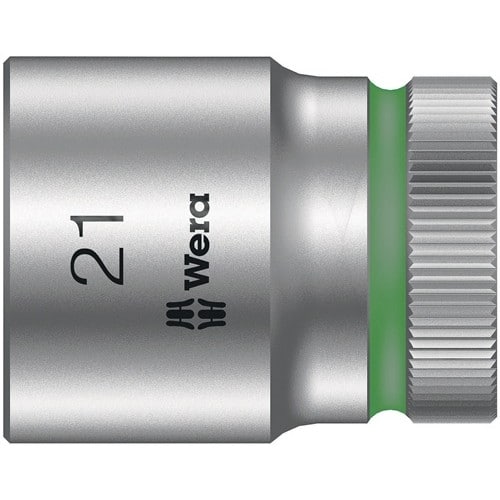 WERA Steckschlüsseleinsatz 8790 HMC Außen-6-kant SW21mm L.37mm 4-kt1/2Zoll CV verchr.
