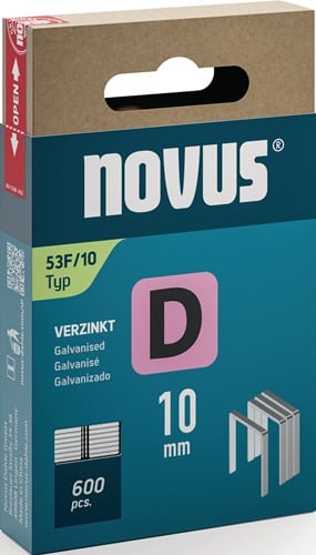 NOVUS Flachdrahtklammer D Typ 53 F B11,3xL10mm Draht-B.1,25mm 600 St.NOVUS
