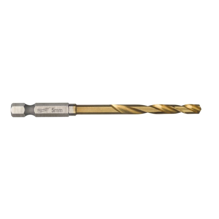 MILWAUKEE 5,0 x 93 mm SHOCKWAVE Metallbohrer HSS-G RED HEX Titan 1/4"