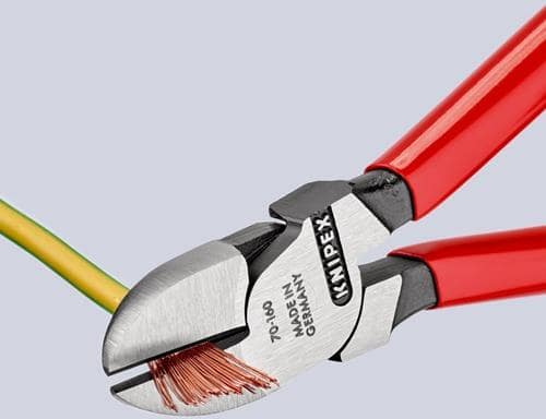 KNIPEX Seitenschneider L.160mm Kopf pol.Ku.-Überzug KNIPEX
