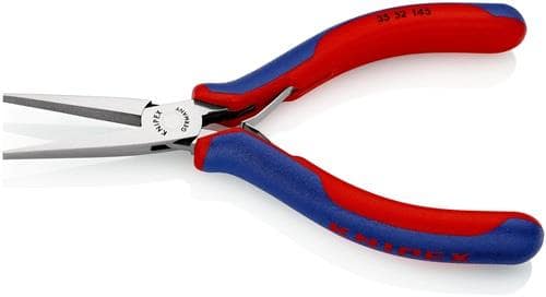 KNIPEX Elektronik-Greifzange Gesamt-L.145mm flachbreite Backen Form 5 Mehrkomp.-Hüllen