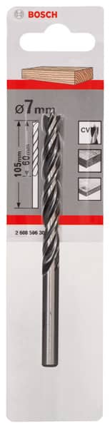BOSCH Holzspiralbohrer Standard, 7 x 69 x 109 mm, d 7 mm