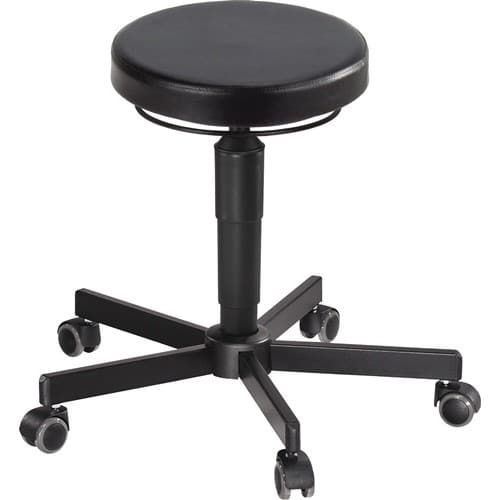 MEY Drehhocker m.Rl.PU-Schaum schwarz Sitz-H.410-540mm Hocker MEY